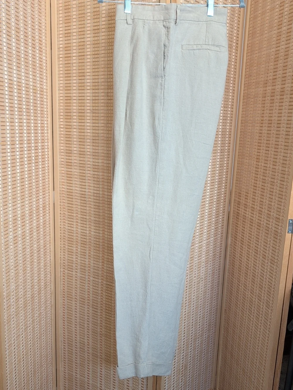 Banana Republic Beige Men's 100% Linen Dress Trousers